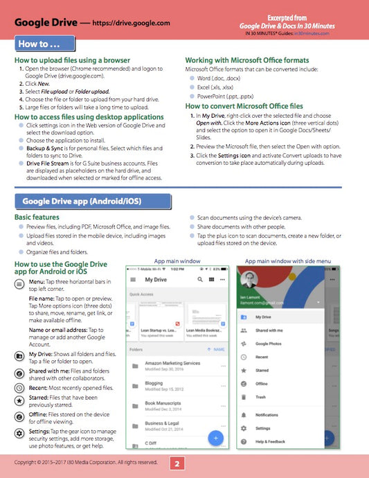 Google Drive Cheat Sheet