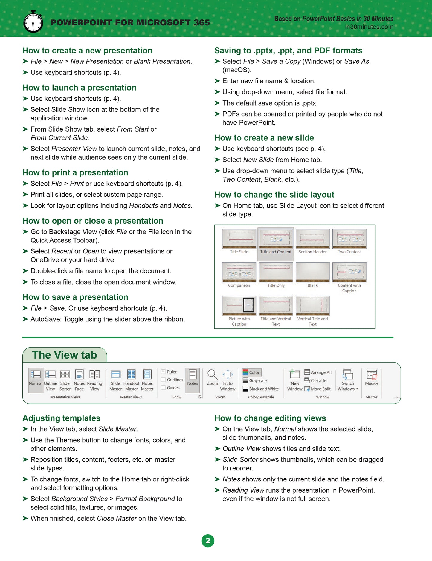 Microsoft Office Cheat Sheet 5-Pack (Windows/macOS)