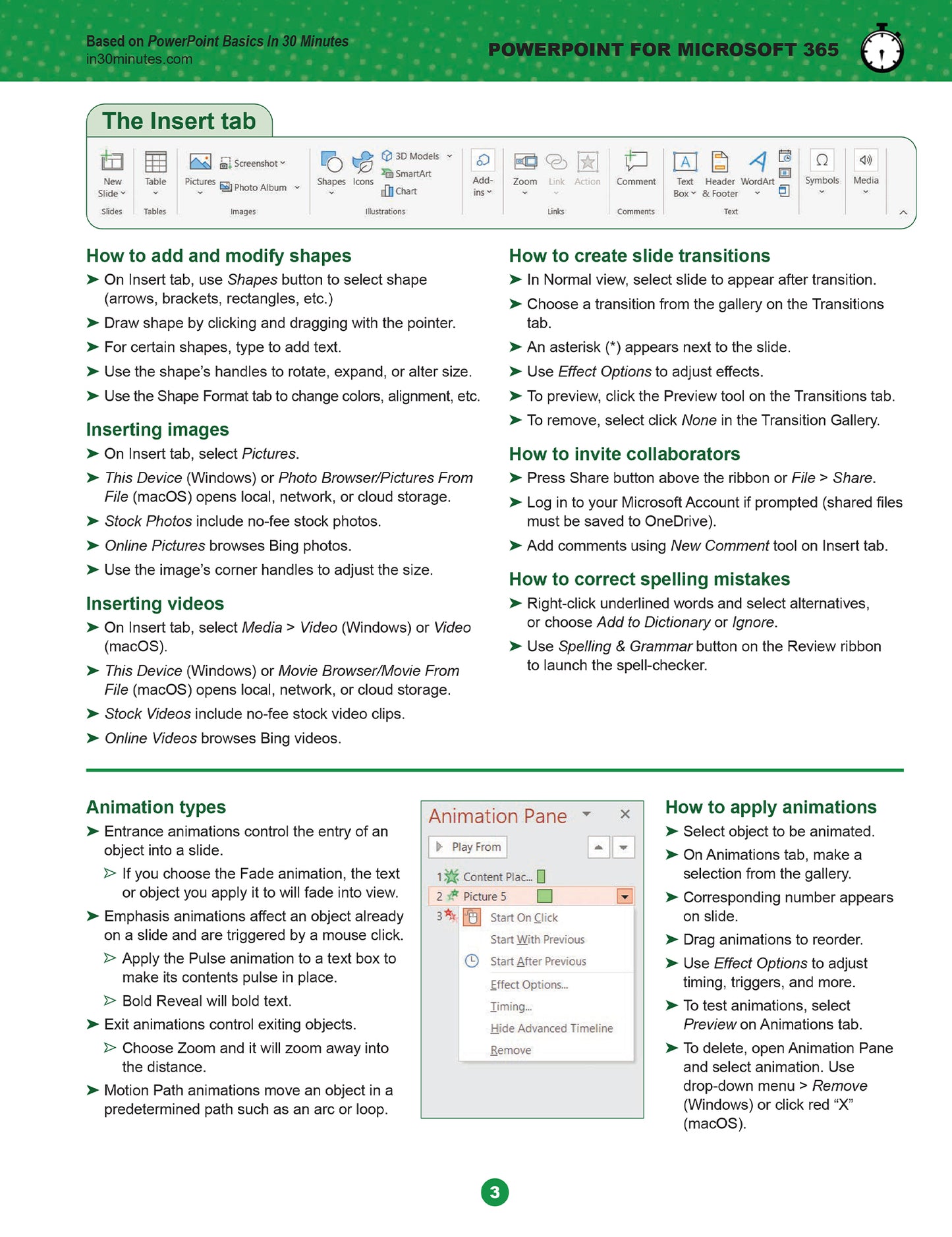 Microsoft Office Cheat Sheet 5-Pack (Windows/macOS)