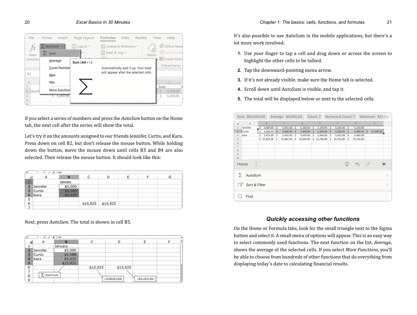 Excel Basics In 30 Minutes: The beginner's guide to Microsoft Excel, Excel Online, and Google Sheets