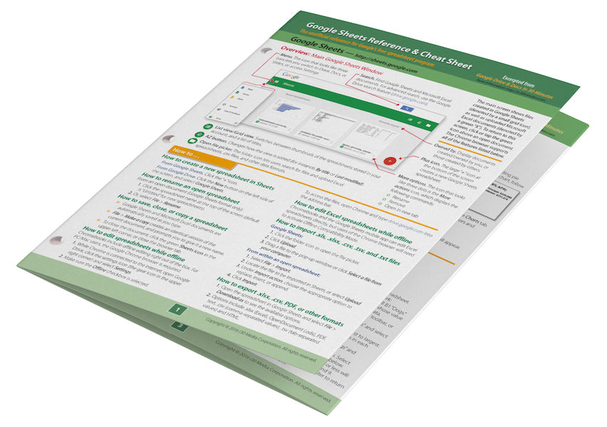 Google Sheets Cheat Sheet