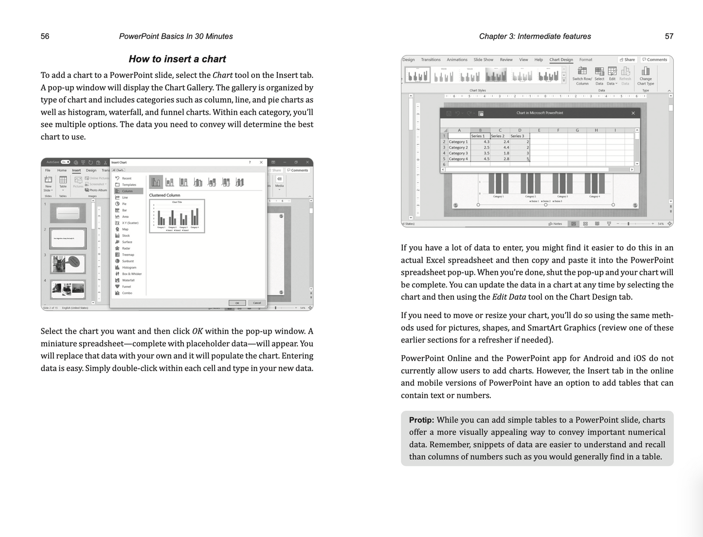 PowerPoint Basics In 30 Minutes: How to make effective PowerPoint presentations using a PC, Mac, PowerPoint Online, or the PowerPoint app