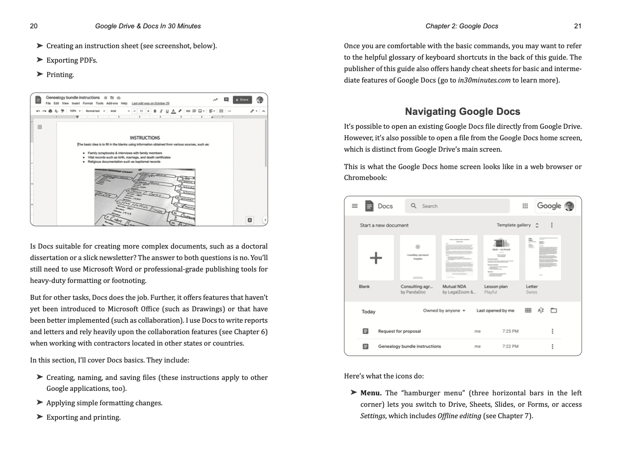 Google Drive and Docs In 30 Minutes: The unofficial guide to Google Drive, Docs, Sheets & Slides