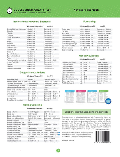Google Sheets Cheat Sheet
