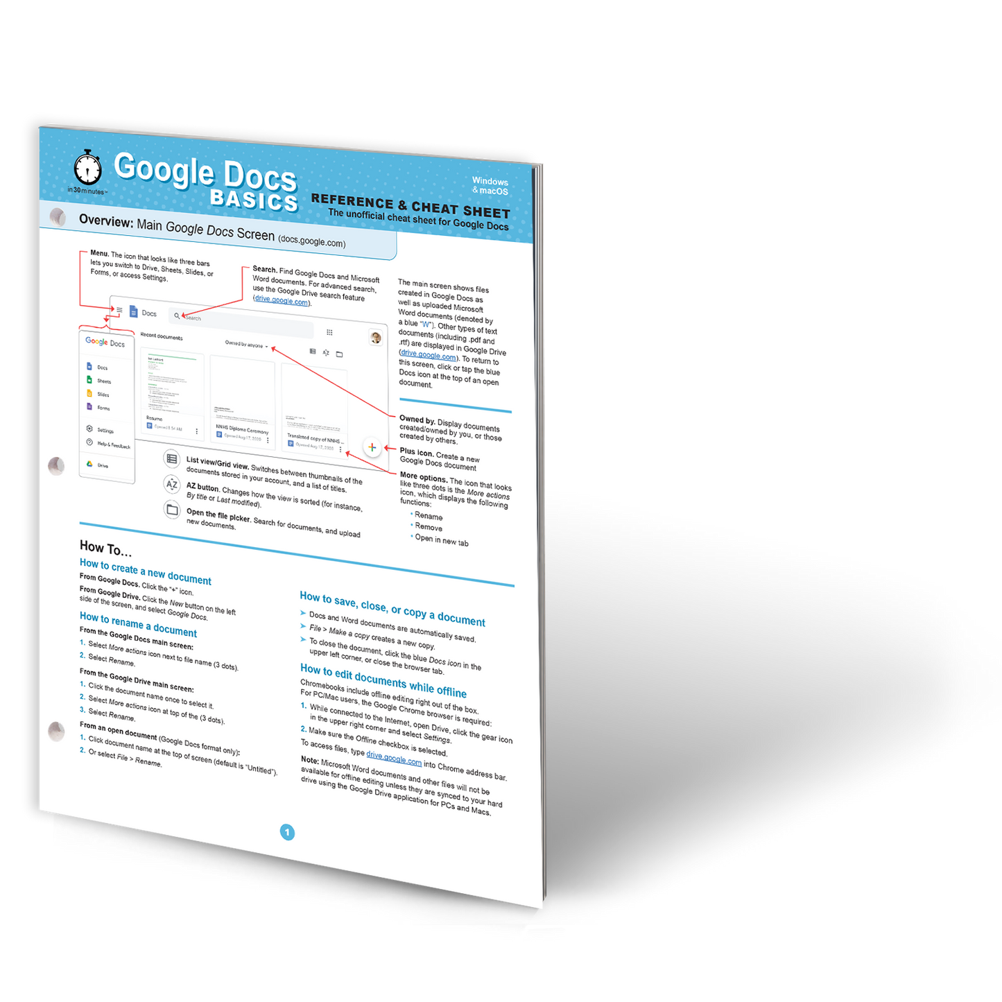 Google Docs Cheat Sheet