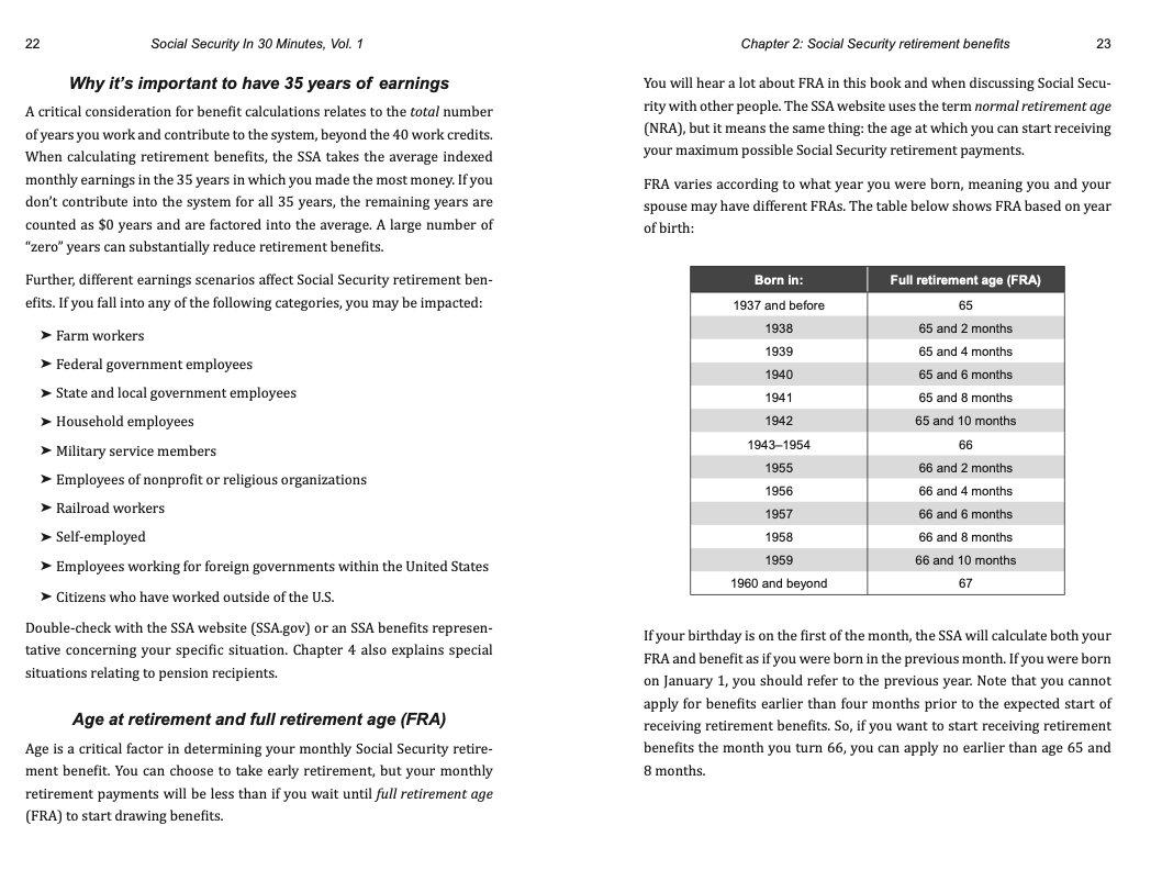 Social Security In 30 Minutes, Volume 1: Retirement Benefits